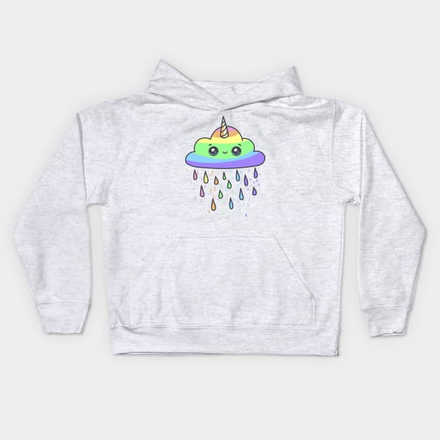 Cloud Unicorn Rainbow Kids Hoodie by Pop Cult Store